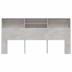 vidaXL Headboard Cabinet Bedroom Bookcase Headboard Furniture Multi Colours - concrete grey - Additional view 4