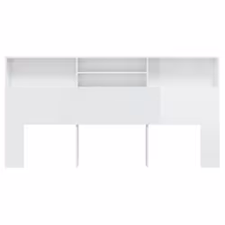 vidaXL Headboard Cabinet Bedroom Bookcase Headboard Furniture Multi Colours - high gloss white