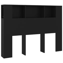 vidaXL Headboard Cabinet Bedroom Bookcase Bed Headboard Bed Backboard Cabinet - black