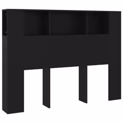 vidaXL Headboard Cabinet Bedroom Bookcase Bed Headboard Bed Backboard Cabinet - black