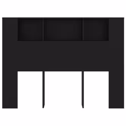 vidaXL Headboard Cabinet Bedroom Bookcase Bed Headboard Bed Backboard Cabinet - black - Additional view 4
