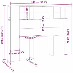 VidaXL 811928 headboard/footboard Oak - Additional view 6