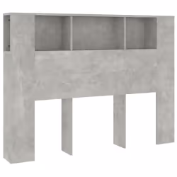 vidaXL Headboard Cabinet Bedroom Bookcase Bed Headboard Bed Backboard Cabinet - concrete grey