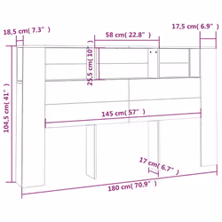 VidaXL 811943 headboard/footboard White - Additional view 4