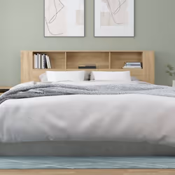 vidaXL Headboard Cabinet Bookcase Headboard Indoor Furniture Multi Colours - sonoma oak - Additional view 5
