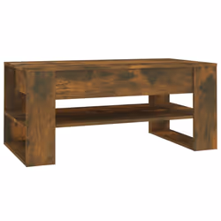 vidaXL Coffee Table Engineered Wood Centre Side Table Furniture Multi Colours - smoked oak
