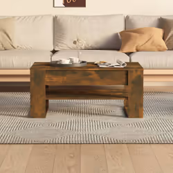 vidaXL Coffee Table Engineered Wood Centre Side Table Furniture Multi Colours - smoked oak - Additional view 5