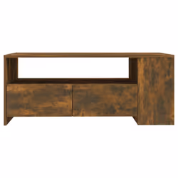 vidaXL Coffee Table Couch Table Indoor Furniture Engineered Wood Multi Colours - smoked oak