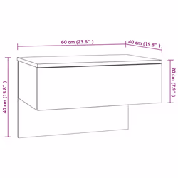 VidaXL 816940 nightstand/bedside table Oak - Additional view 8
