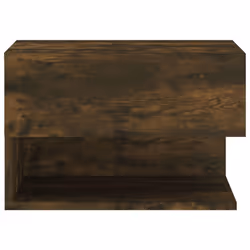 vidaXL Wall Bedside Cabinet Floating Nightstand Bedside Unit Hanging Cabinet - smoked oak, 1 - Additional view 4