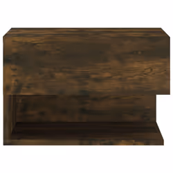 vidaXL Wall Bedside Cabinet Floating Nightstand Bedside Unit Hanging Cabinet - smoked oak, 2 - Additional view 6