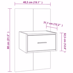 VidaXL 816952 nightstand/bedside table Oak - Additional view 8