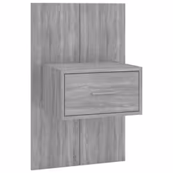 vidaXL Wall Bedside Cabinet Floating Nightstand Bedside Unit Hanging Cabinet - grey sonoma, 1