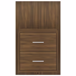 vidaXL Wall Bedside Cabinet Floating Nightstand Bedside Unit Hanging Cabinet - brown oak, 1 - Additional view 5