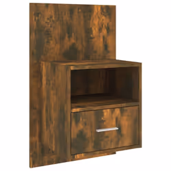 vidaXL 1/2x Wall Bedside Cabinet Home Bed Cabinet Furniture Multi Colours - smoked oak, 1 - Additional view 3