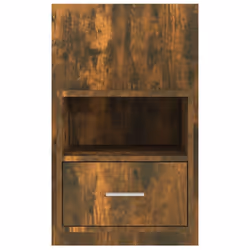vidaXL 1/2x Wall Bedside Cabinet Home Bed Cabinet Furniture Multi Colours - smoked oak, 1 - Additional view 5