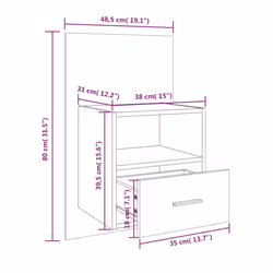 VidaXL 816966 nightstand/bedside table Oak - Additional view 8