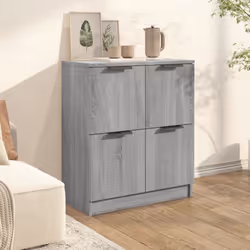vidaXL Sideboard Console Cabinet Storage Cupboard Highboard Engineered Wood - grey sonoma - Additional view 4