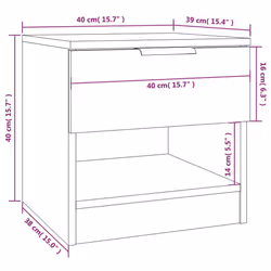 VidaXL 817045 nightstand/bedside table Oak - Additional view 7