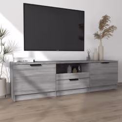 vidaXL TV Cabinet Engineered Wood Living Room Indoor Media Unit Multi Colours - grey sonoma - Additional view 4