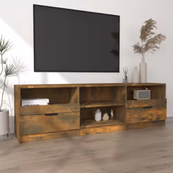 vidaXL TV Cabinet Engineered Wood Entertainment Centre Furniture Multi Colours - smoked oak - Additional view 3