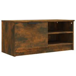 vidaXL 1/2x TV Cabinet Engineered Wood Media Unit HiFi Cabinet Multi Colours - smoked oak, 1