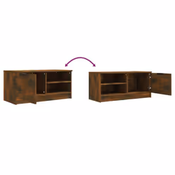 vidaXL 1/2x TV Cabinet Engineered Wood Media Unit HiFi Cabinet Multi Colours - smoked oak, 1 - Additional view 8