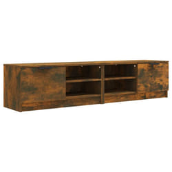 vidaXL 1/2x TV Cabinet Engineered Wood Media Unit HiFi Cabinet Multi Colours - smoked oak, 2