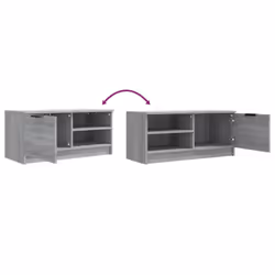 vidaXL 1/2x TV Cabinet Engineered Wood Media Unit HiFi Cabinet Multi Colours - grey sonoma, 1 - Additional view 8