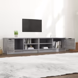 vidaXL 1/2x TV Cabinet Engineered Wood Media Unit HiFi Cabinet Multi Colours - grey sonoma, 2