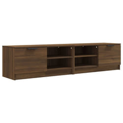 vidaXL 1/2x TV Cabinet Engineered Wood Media Unit HiFi Cabinet Multi Colours - brown oak, 2