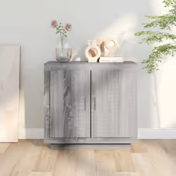 vidaXL Sideboard Engineered Wood Storage Side Cabinet Furniture Multi Colours - grey sonoma