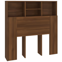 vidaXL Headboard Cabinet Bedroom Bookcase Headboard Furniture Multi Colours - brown oak - Additional view 2