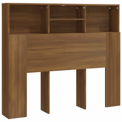 vidaXL Headboard Cabinet Bedroom Bookcase Headboard Furniture Multi Colours - brown oak