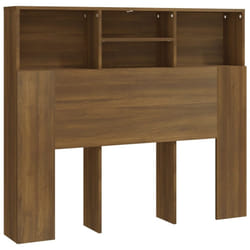vidaXL Headboard Cabinet Bedroom Bookcase Headboard Furniture Multi Colours - brown oak