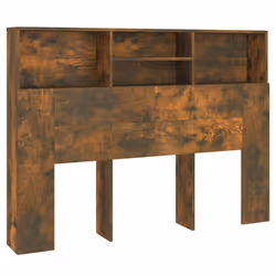 vidaXL Headboard Cabinet Bedroom Bookcase Headboard Furniture Multi Colours - smoked oak