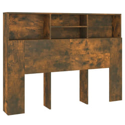 vidaXL Headboard Cabinet Bedroom Bookcase Headboard Furniture Multi Colours - smoked oak