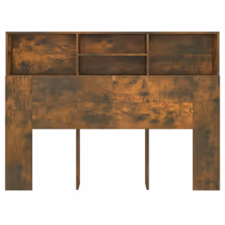 vidaXL Headboard Cabinet Bedroom Bookcase Headboard Furniture Multi Colours - smoked oak - Additional view 5