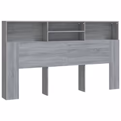 vidaXL Headboard Cabinet Bedroom Bookcase Headboard Furniture Multi Colours - grey sonoma