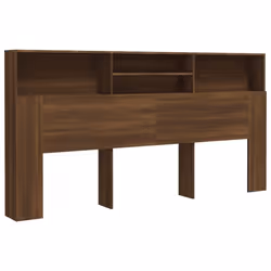 vidaXL Headboard Cabinet Bedroom Bookcase Headboard Furniture Multi Colours - brown oak