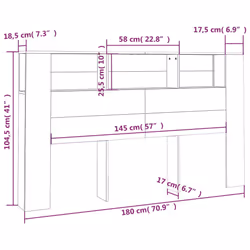 VidaXL 817278 headboard/footboard Brown, Oak - Additional view 6