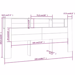 VidaXL 817282 headboard/footboard Oak - Additional view 6