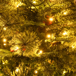 vidaXL Pre-lit Christmas Tree with Pine Cones Artificial Tree Green PVC and PE - Additional view 5