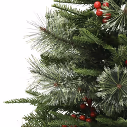 vidaXL Pre-lit Christmas Tree with Pine Cones Artificial Tree Green PVC and PE - Additional view 6