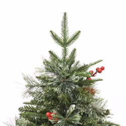 vidaXL Pre-lit Christmas Tree with Pine Cones Artificial Tree Green PVC and PE - Additional view 7