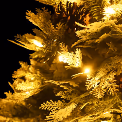 vidaXL Pre-lit Christmas Tree with Pine Cones Artificial Tree Green PVC and PE