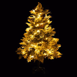 vidaXL Pre-lit Christmas Tree with Pine Cones Artificial Tree Green PVC and PE