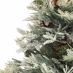vidaXL Pre-lit Christmas Tree with Pine Cones Artificial Tree Green PVC and PE - Additional view 5