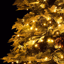 vidaXL Pre-lit Christmas Tree with Pine Cones Artificial Tree Green PVC and PE - Additional view 6