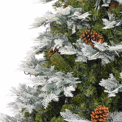 vidaXL Pre-lit Christmas Tree with Pine Cones Artificial Tree Green PVC and PE - Additional view 7